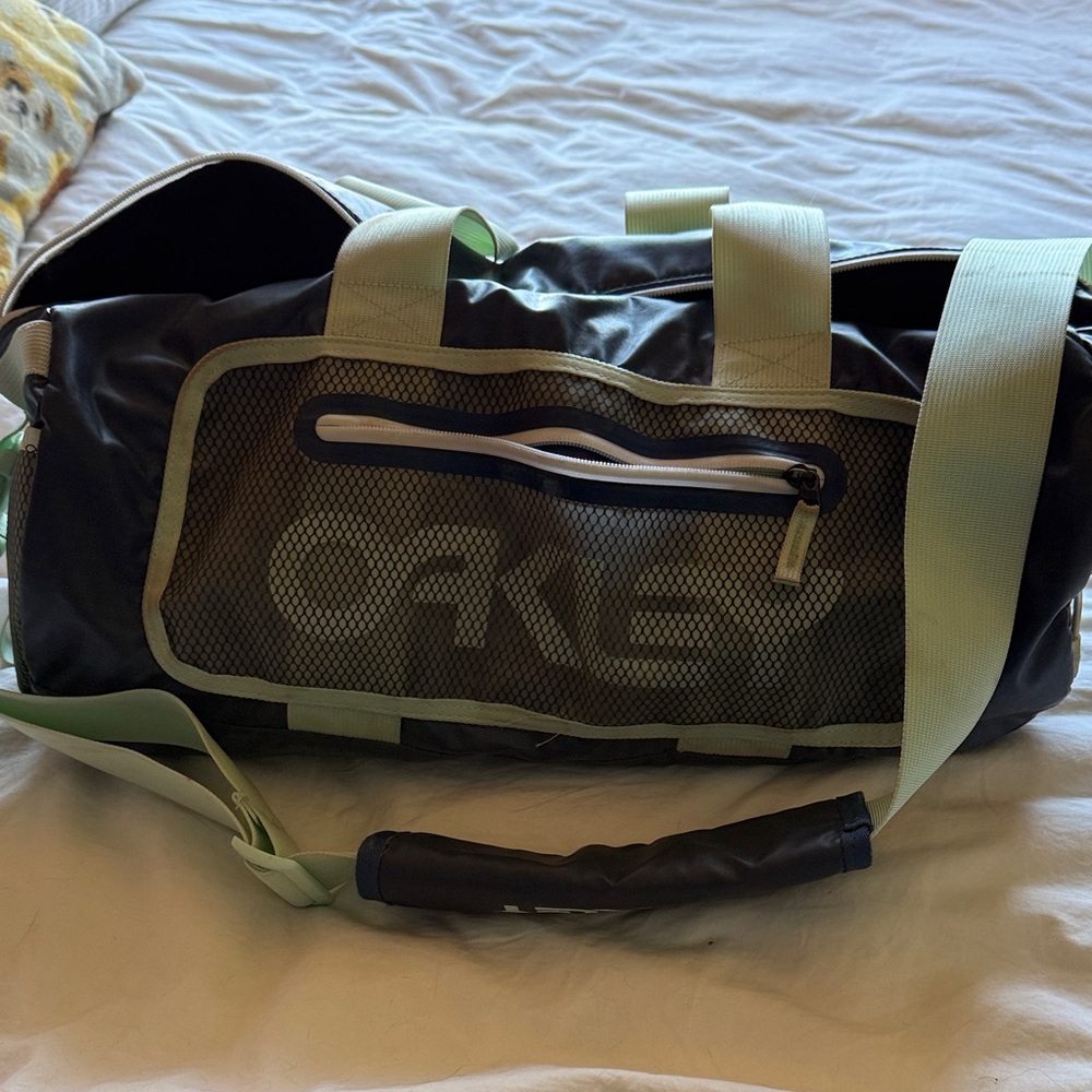 Oakley Black Duffel Bag with Green Straps